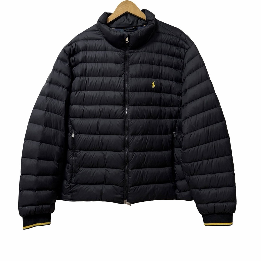 Polo Ralph Lauren Mens Packable Down Puffer‎ Jacket 2XB Black Lightweight FLAWS